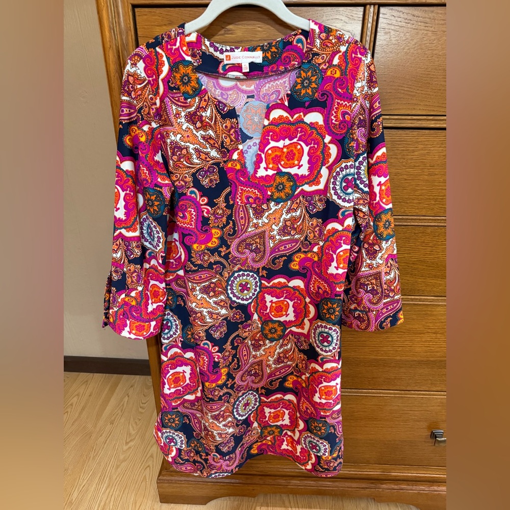 Jude Connally Vibrant Paisley Print Dress